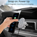 MagBoost Magnetic Wireless Car Charger, White