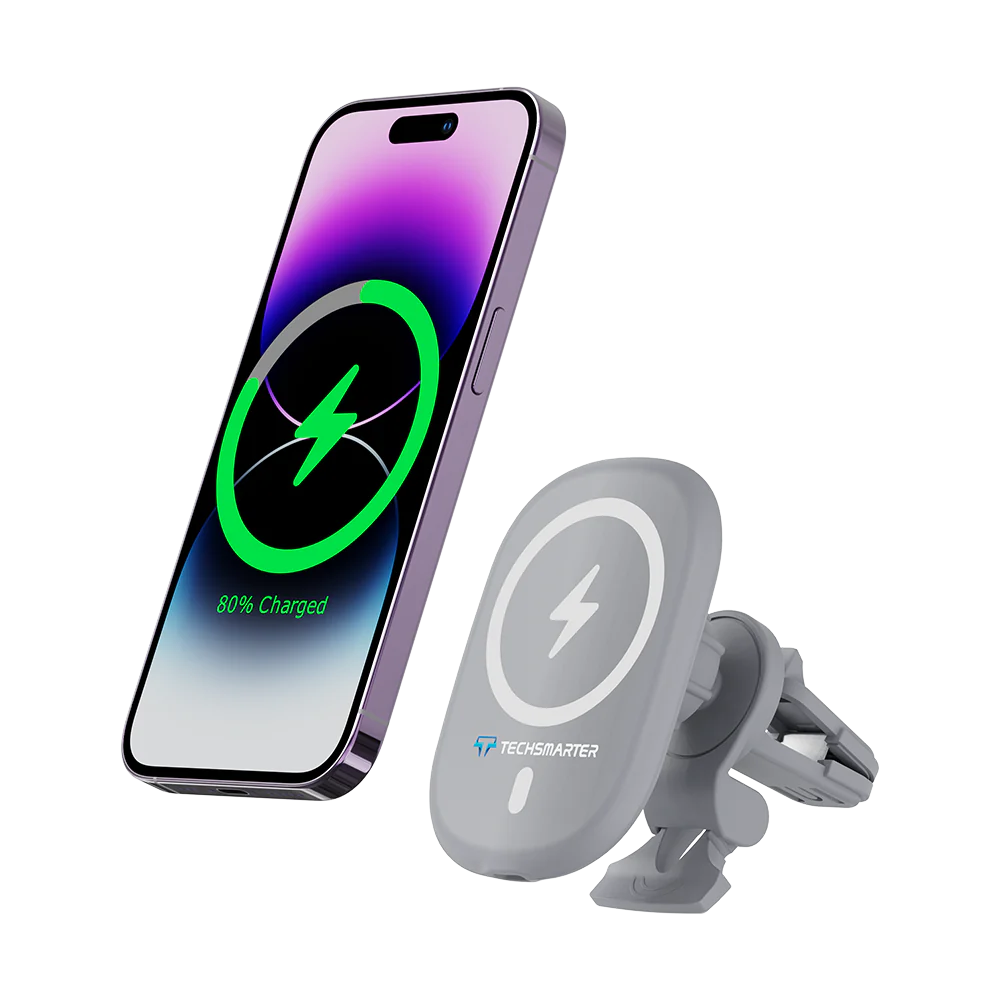 MagBoost Magnetic Wireless Car Charger, White