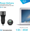 Car Charger with 64W USB-C and
18W USB Port, Black
