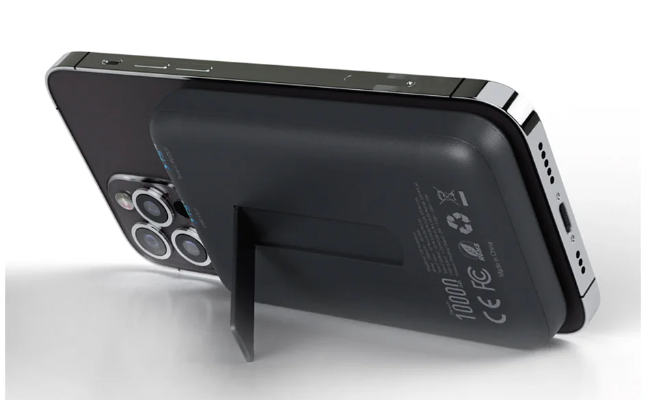 MagBoost Portable Charger 10K Kickstand, Black