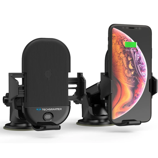[TS-CMPH] TSDrive Wireless Car Charger 
with dual usb/usb-c car charger, Black